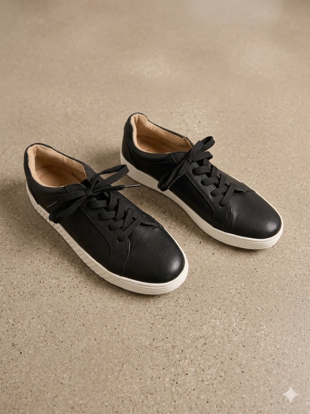 Naturalizer Women's Black Sneakers with White Sole